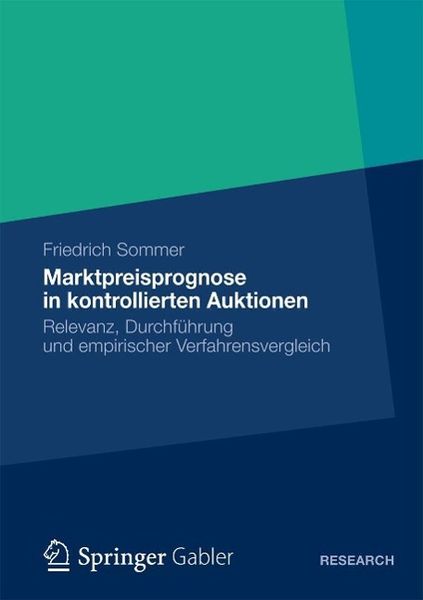 Produktbild: Marktpreisprognose in kontrollierten Auktionen