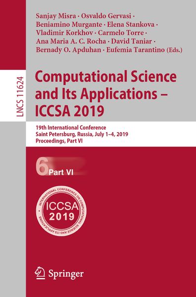 Produktbild: Computational Science and Its Applications &ndash; ICCSA 2019