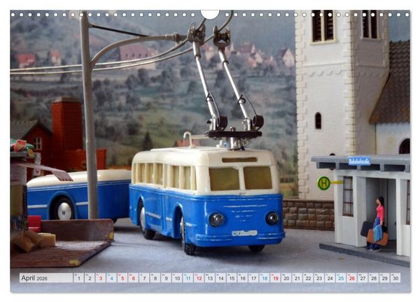 Produktbild: Retrobahnen en miniature (Wandkalender 2026 DIN A3 quer), CALVENDO Monatskalender