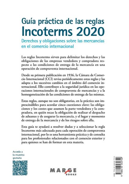 Produktbild: Gu&iacute;a pr&aacute;ctica de las reglas Incoterms 2020. Derechos y obligaciones sobre las mercanc&iacute;as en el comercio internacional