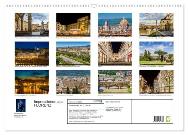 Produktbild: Impressionen aus FLORENZ (Wandkalender 2026 DIN A2 quer), CALVENDO Monatskalender