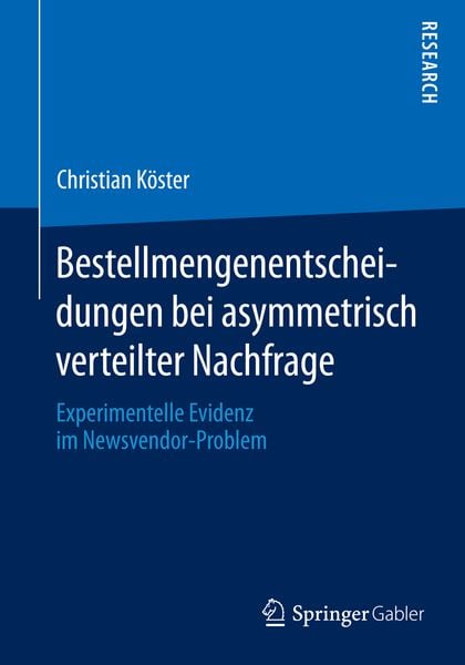 Produktbild: Bestellmengenentscheidungen bei asymmetrisch verteilter Nachfrage