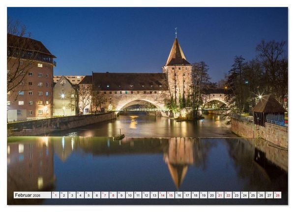 Produktbild: N&uuml;rnberg - Am Tag und in der Nacht (Wandkalender 2026 DIN A4 quer), CALVENDO Monatskalender