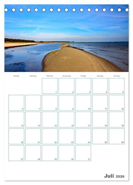 Produktbild: Ostseebad Prerow - Dar&szlig;er Momente - Terminplaner (Tischkalender 2026 DIN A5 hoch), CALVENDO Monatskalender
