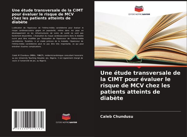 Produktbild: Une &eacute;tude transversale de la CIMT pour &eacute;valuer le risque de MCV chez les patients atteints de diab&egrave;te