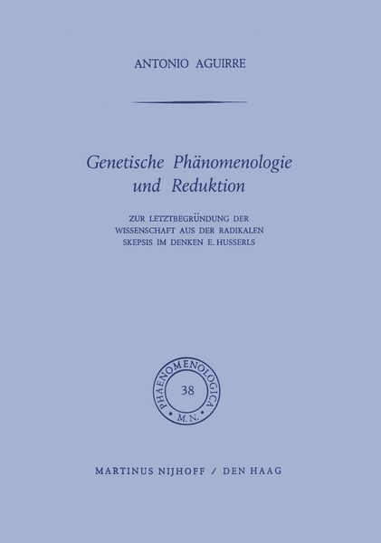 Produktbild: Genetische Ph&auml;nomenologie und Reduktion