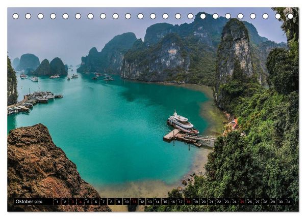 Produktbild: VIETNAM - Von Saigon nach Hanoi (Tischkalender 2026 DIN A5 quer), CALVENDO Monatskalender