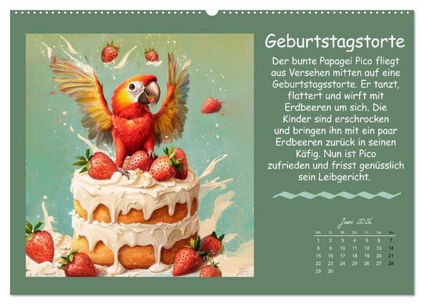 Produktbild: Kleine Tiere - Lustige Abenteuer (hochwertiger Premium Wandkalender 2026 DIN A2 quer), Kunstdruck in Hochglanz