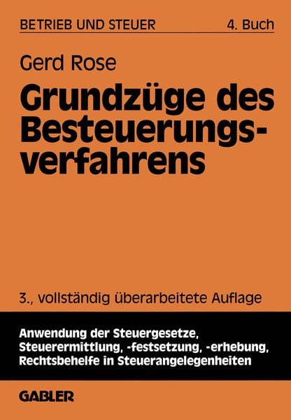 Produktbild: Grundz&uuml;ge des Besteuerungsverfahrens