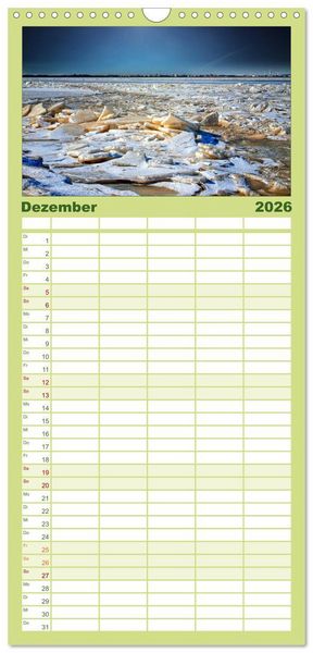 Produktbild: Familienplaner 2026 - Friesland - Nordseebad Dangast mit 5 Spalten (Wandkalender, 21 x 45 cm) CALVENDO