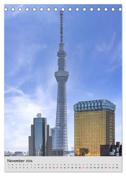 Produktbild: Tokio - Facetten einer Weltstadt (Tischkalender 2026 DIN A5 hoch), CALVENDO Monatskalender
