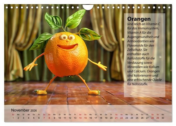 Produktbild: Tanzende Fr&uuml;chtchen (Wandkalender 2026 DIN A4 quer), CALVENDO Monatskalender
