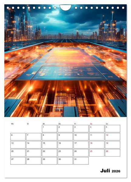 Produktbild: K&Uuml;NSTLICHE INTELLIGENZ Cooler Terminplaner (Wandkalender 2026 DIN A4 hoch), CALVENDO Monatskalender