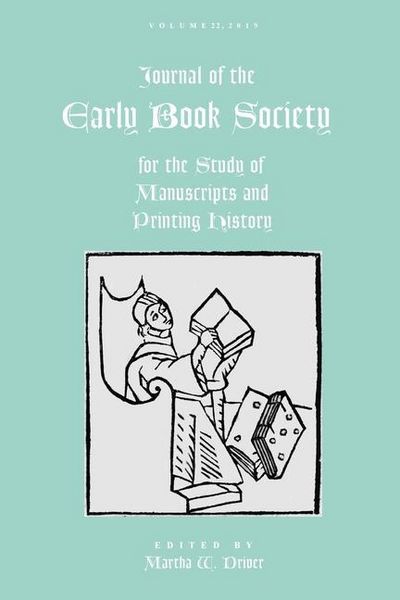 Produktbild: Journal of the Early Book Society Vol 22