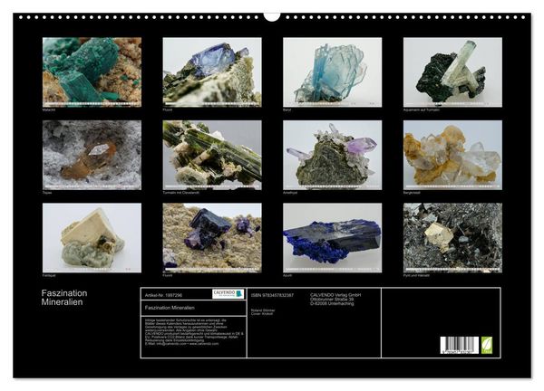Produktbild: Faszination Mineralien (Wandkalender 2026 DIN A2 quer), CALVENDO Monatskalender