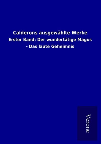 Produktbild: Calderons ausgew&auml;hlte Werke