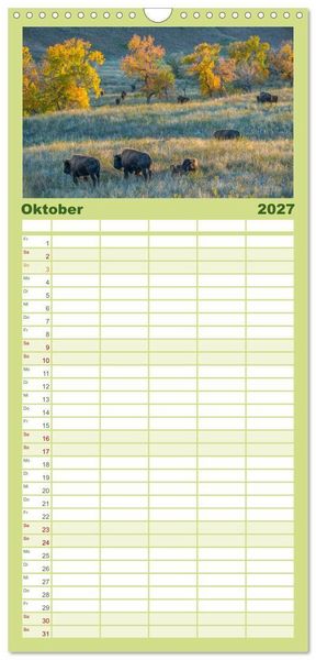 Produktbild: Familienplaner 2027 - Sioux Im Lande von Sitting Bull mit 5 Spalten (Wandkalender, 21 x 45 cm) CALVENDO