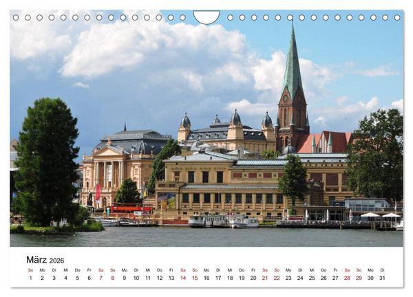 Produktbild: Schwerin - Landeshauptstadt von Mecklenburg-Vorpommern (Wandkalender 2026 DIN A4 quer), CALVENDO Monatskalender
