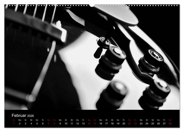Produktbild: Regelwerke - Details alter E-Gitarren (Wandkalender 2026 DIN A2 quer), CALVENDO Monatskalender