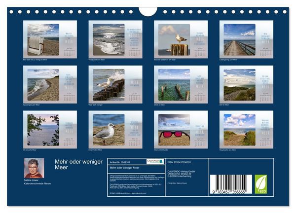 Produktbild: Mehr oder weniger Meer (Wandkalender 2026 DIN A4 quer), CALVENDO Monatskalender