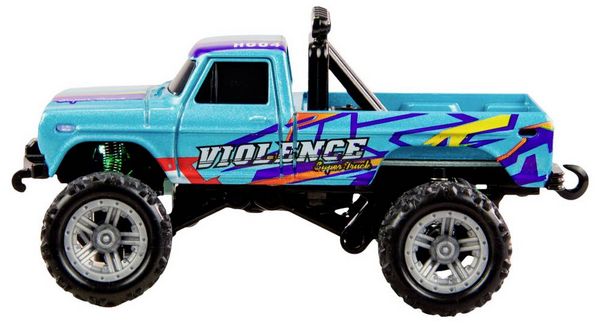 Produktbild: Amewi Brushed 1:64 RC Modellauto Elektro Monstertruck Heckantrieb (2WD) RtR 2,4 GHz inkl. Akku und Ladekabel, mit Lichteffekt