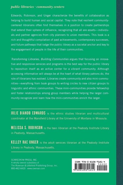 Produktbild: Transforming Libraries, Building Communities