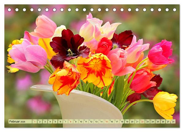 Produktbild: Tulpen. Zauberhafte Bl&uuml;tenpracht (Tischkalender 2026 DIN A5 quer), CALVENDO Monatskalender