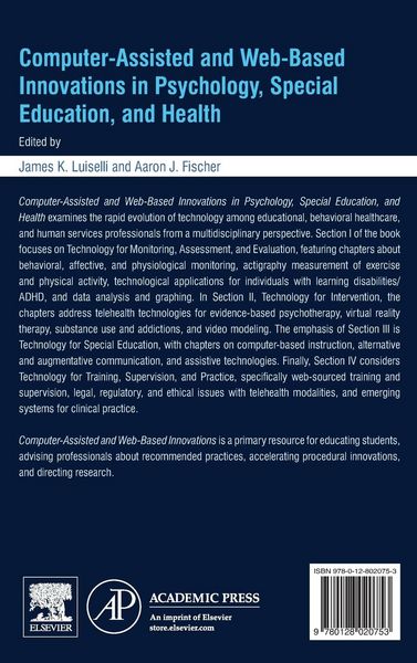 Produktbild: Computer-Assisted and Web-Based Innovations in Psychology, Special Education, and Health