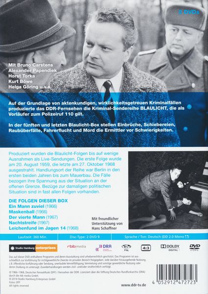 Produktbild: Blaulicht - Box 5 - DDR TV-Archiv [2 DVDs]