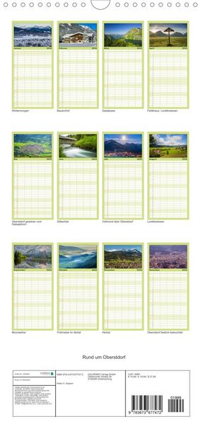 Produktbild: Familienplaner Rund um Oberstdorf (Wandkalender 2022 , 21 cm x 45 cm, hoch)