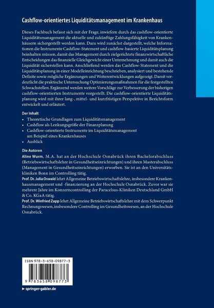 Produktbild: Cashflow-orientiertes Liquidit&auml;tsmanagement im Krankenhaus