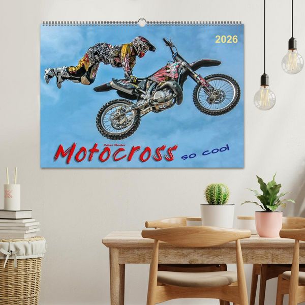 Produktbild: Motocross - so cool (Wandkalender 2026 DIN A2 quer), CALVENDO Monatskalender