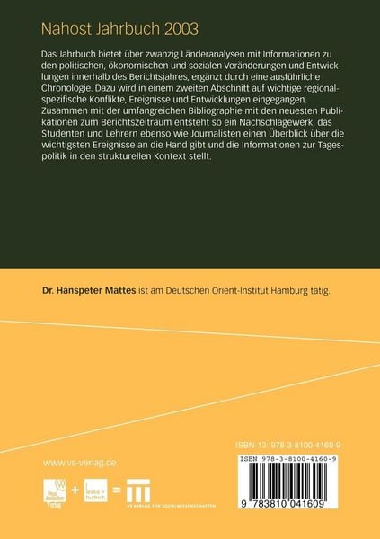 Produktbild: Nahost Jahrbuch 2003
