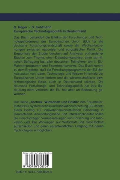 Produktbild: Europ&auml;ische Technologiepolitik in Deutschland