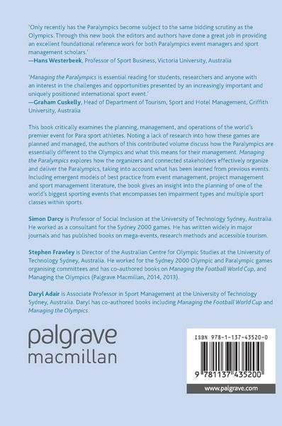 Produktbild: Managing the Paralympics