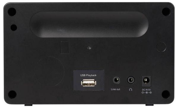 Produktbild: Renkforce RF-IR-MONO2 Internet Tischradio Internet Bluetooth&reg;, Internetradio, DLNA Inkl. Fernbedienung, DLNA-f&auml;hig, Weckfunktion Black