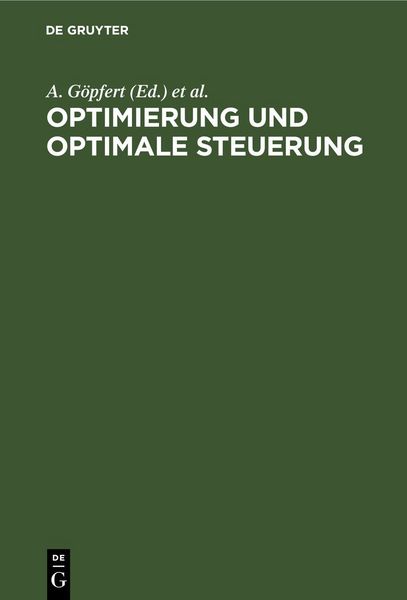 Produktbild: Optimierung und optimale Steuerung
