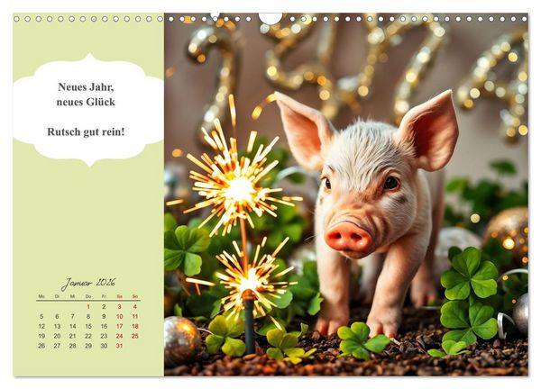 Produktbild: Tierische Herzensbrecher - Charmante Tiere mit ihren Botschaften (Wandkalender 2026 DIN A3 quer), CALVENDO Monatskalender