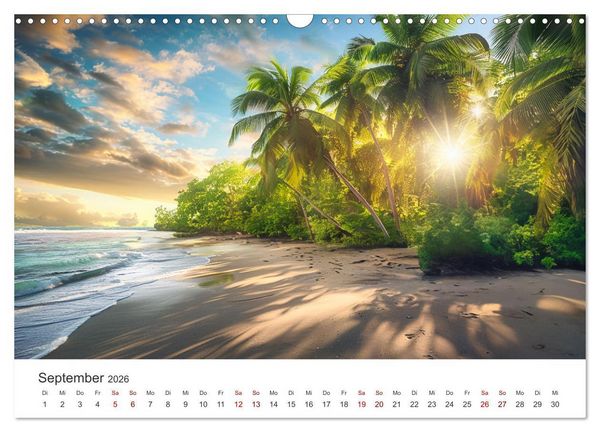 Produktbild: Gestrandet - Ein Jahr auf Robinsons Insel (Wandkalender 2026 DIN A3 quer), CALVENDO Monatskalender
