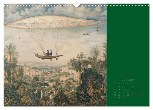 Produktbild: Mit KI durch die Epochen und L&uuml;fte (Wandkalender 2027 DIN A3 quer), CALVENDO Monatskalender