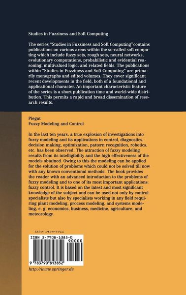 Produktbild: Fuzzy Modeling and Control
