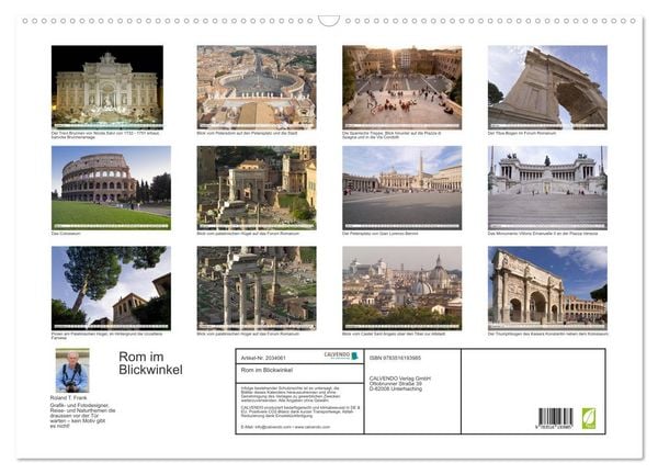 Produktbild: Rom im Blickwinkel (Wandkalender 2026 DIN A2 quer), CALVENDO Monatskalender