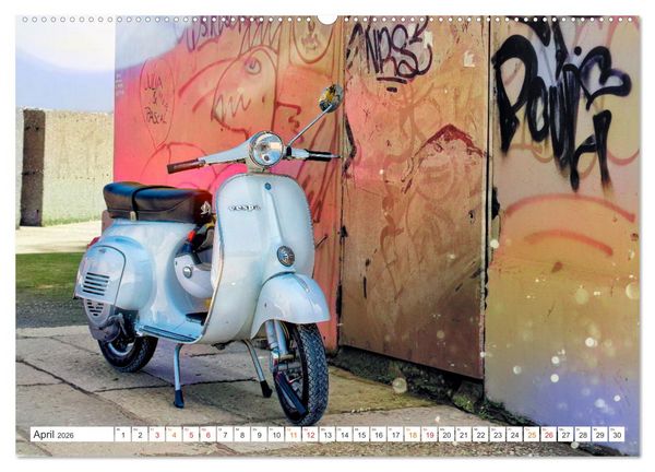 Produktbild: Kult Roller - Vesparade (hochwertiger Premium Wandkalender 2026 DIN A2 quer), Kunstdruck in Hochglanz