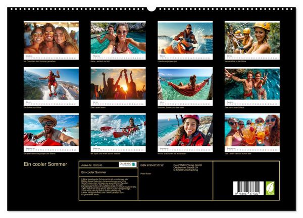 Produktbild: Ein cooler Sommer (hochwertiger Premium Wandkalender 2026 DIN A2 quer), Kunstdruck in Hochglanz