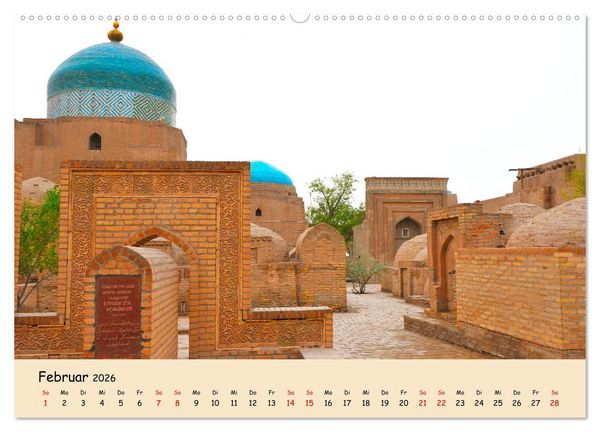 Produktbild: Usbekistan, Perlen der Seidenstra&szlig;e (Wandkalender 2026 DIN A2 quer), CALVENDO Monatskalender