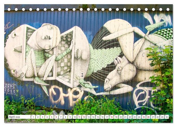 Produktbild: Graffiti: Die Kunst der Stra&szlig;e (Tischkalender 2026 DIN A5 quer), CALVENDO Monatskalender