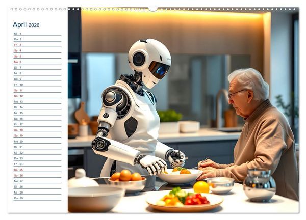 Produktbild: Roboter im Einsatz - Digitale Vernetzung und die Zukunft der Arbeit (hochwertiger Premium Wandkalender 2026 DIN A2 quer), Kunstdruck in Hochglanz