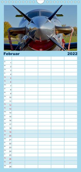 Produktbild: Familienplaner Airliner im Fokus (Wandkalender 2022 , 21 cm x 45 cm, hoch)