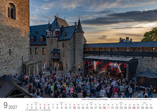 Produktbild: Schloss Burg und Burg an der Wupper 2027 Bildkalender A4 quer, spiralgebunden