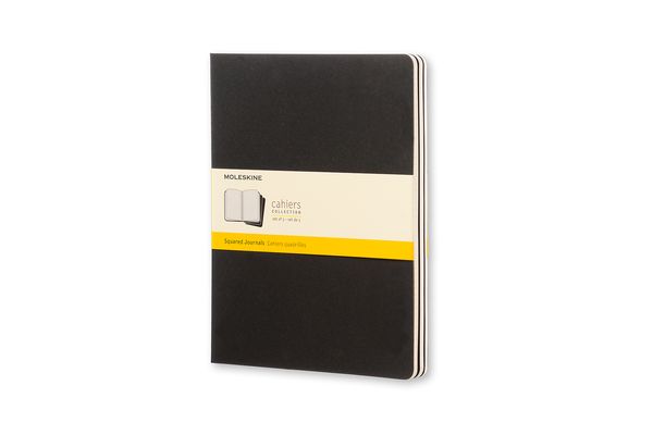 Produktbild: Moleskine Cahier Extra Large kariert schwarz. 3er Pack